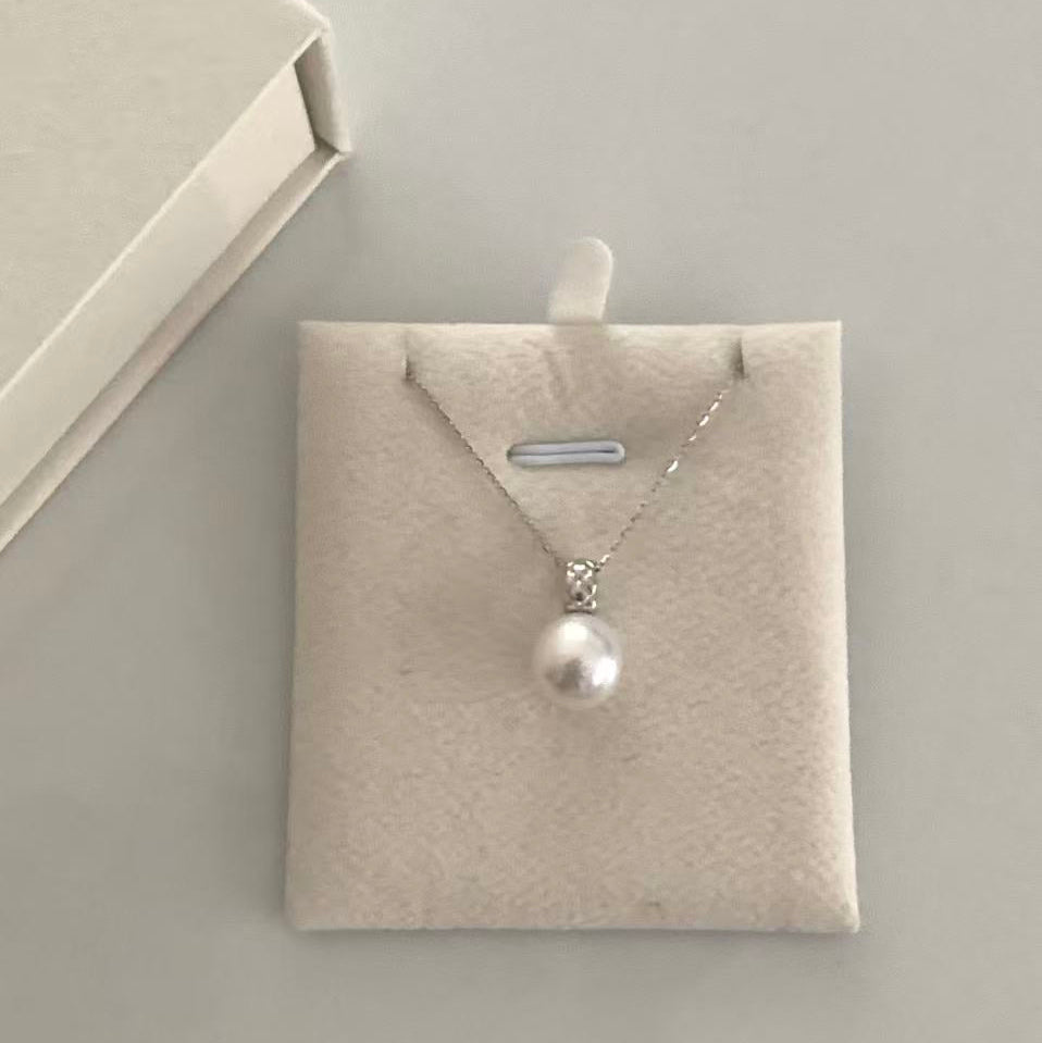 18K Gold Diamond Pattern Australian South Sea Necklace
