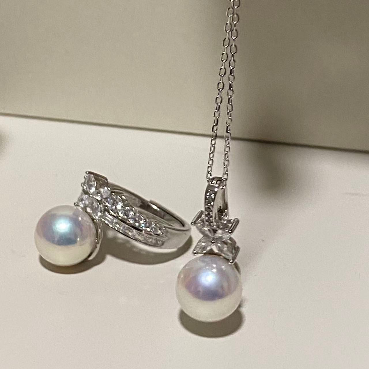 10-11mm Lucky Clover Aurora Freshwater Pearl Sets FPPS011