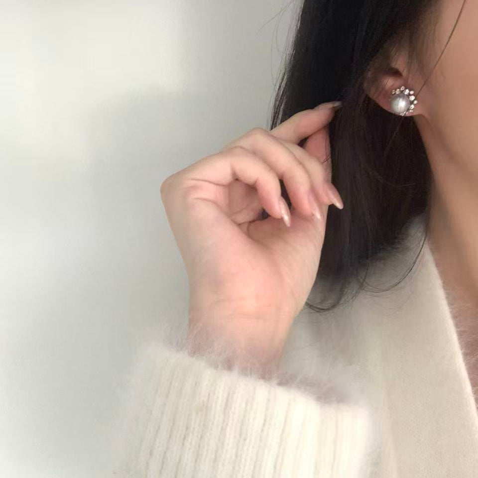 9-10mm Sunny Bloom Australian South Sea Pearl Stud Earrings