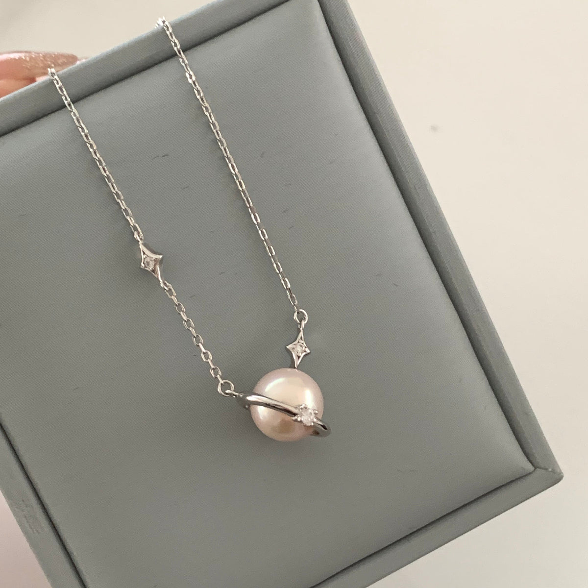 Freshwater Pearl Little Planet Necklace