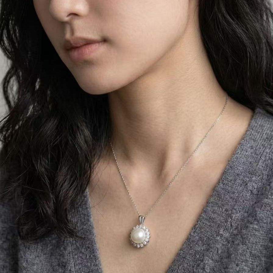 12-13mm Sunflower Freshwater Pearl Necklace