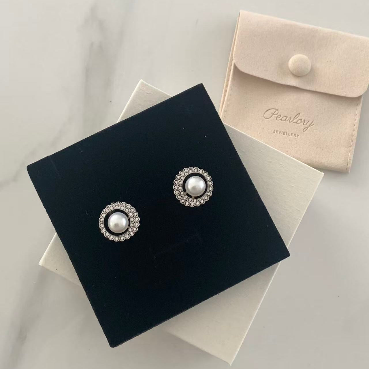 9.3mm Donut Australian South Sea Pearl Earrings SES9300