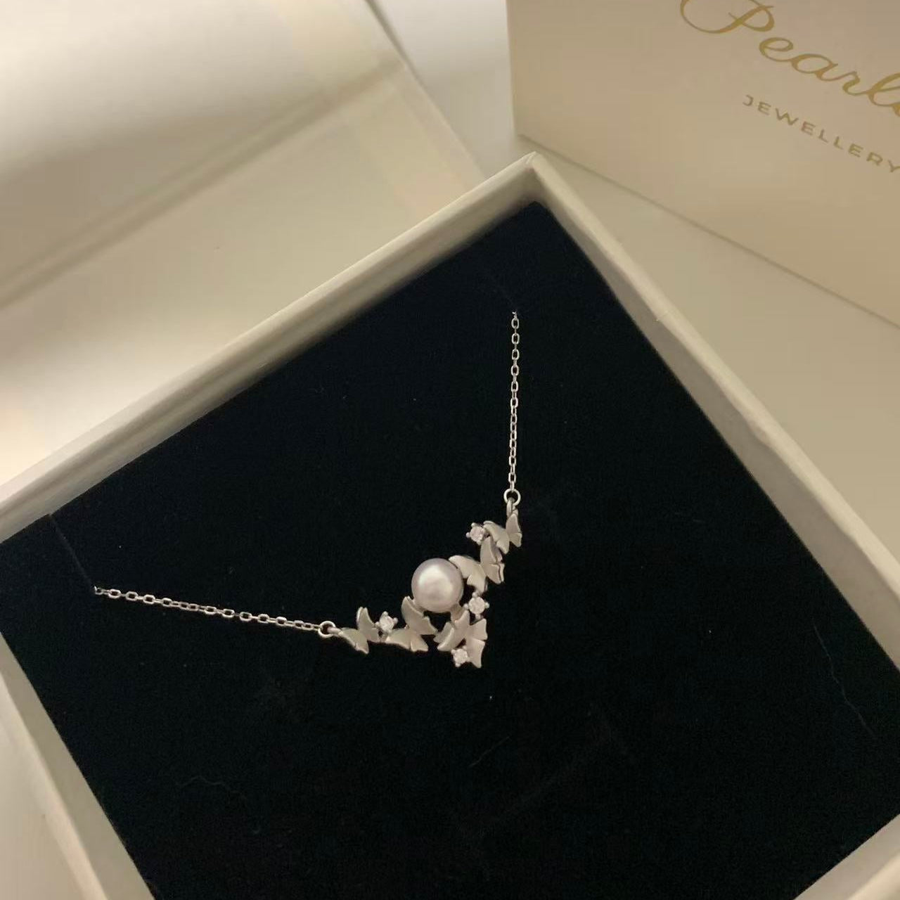 6.5-7mm Butterfly Blossom Akoya Pearl Necklace