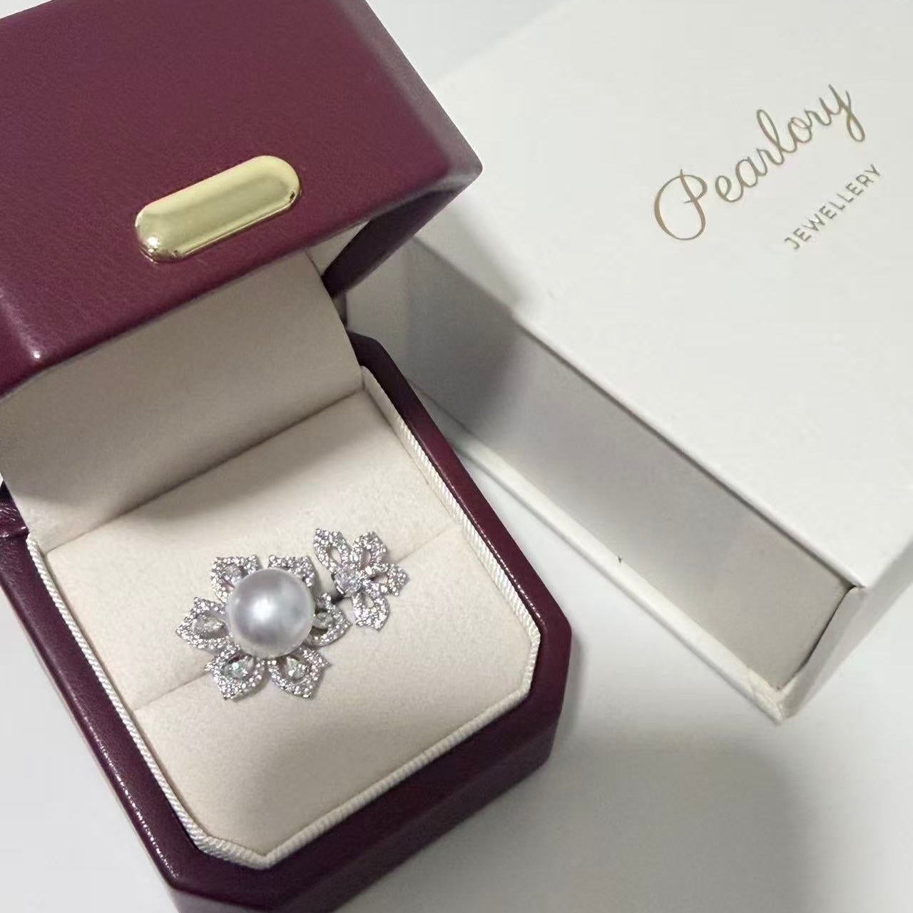 11mm Twin Blossom Australian South Sea Pearl Ring