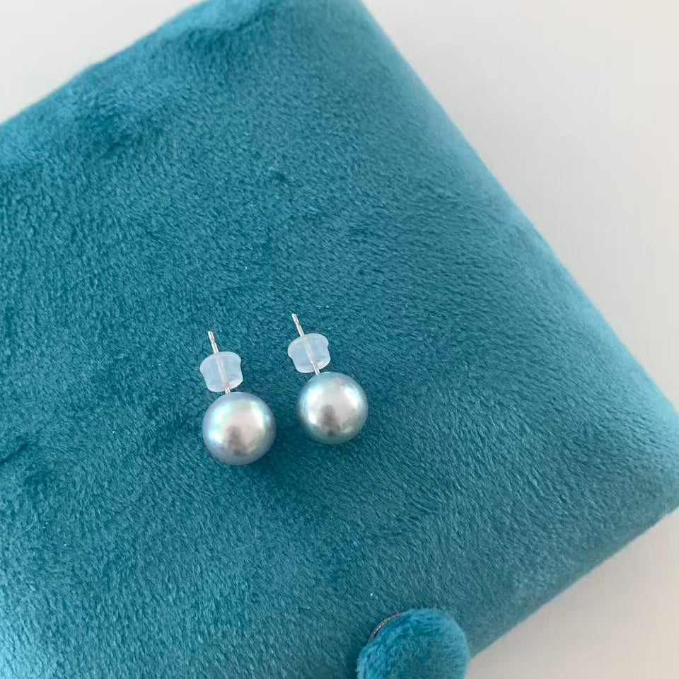 9-9.5mm Akoya Madama Pearl Stud Earrings