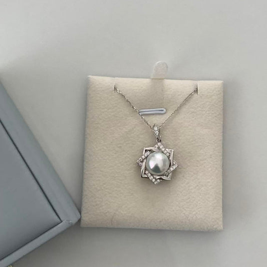 Octagonal Star South Sea Pearl Necklace