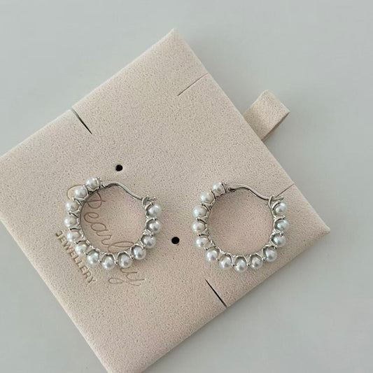 Donut Aurora Freshwater Pearl Earrings