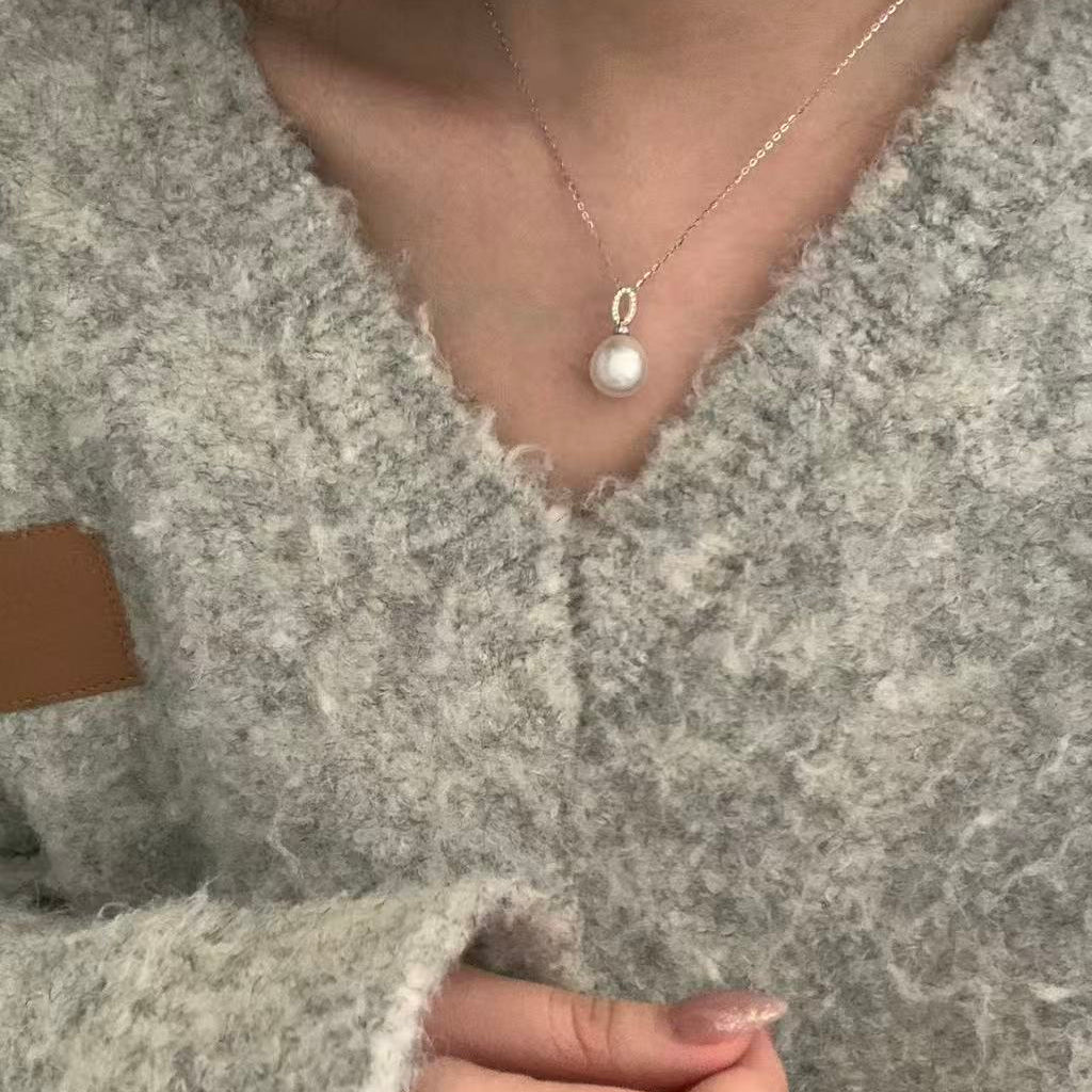 12-13mm 18K White Gold Australian South Sea Pearl Necklace