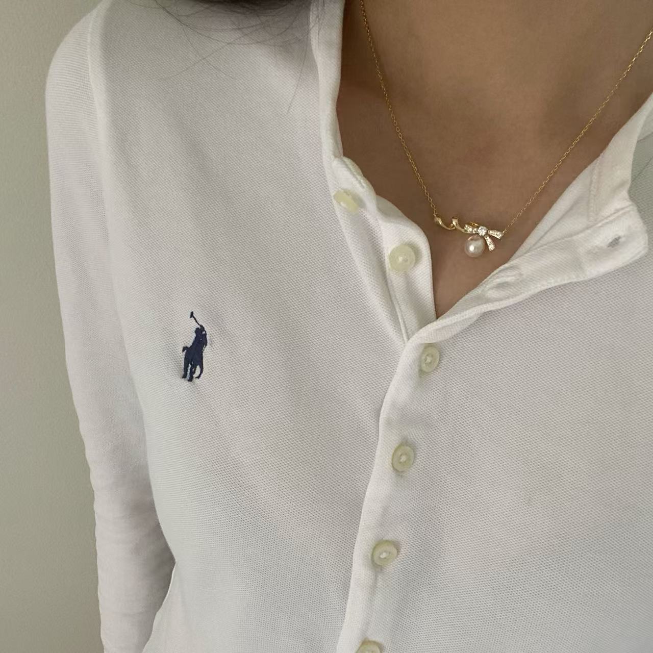 8mm Golden Bow Akoya Pearl Necklace