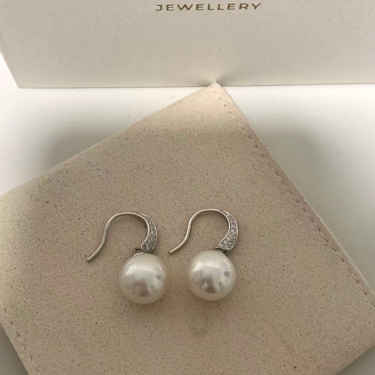 12mm Classic Freshwater Pearl Hook Earrings