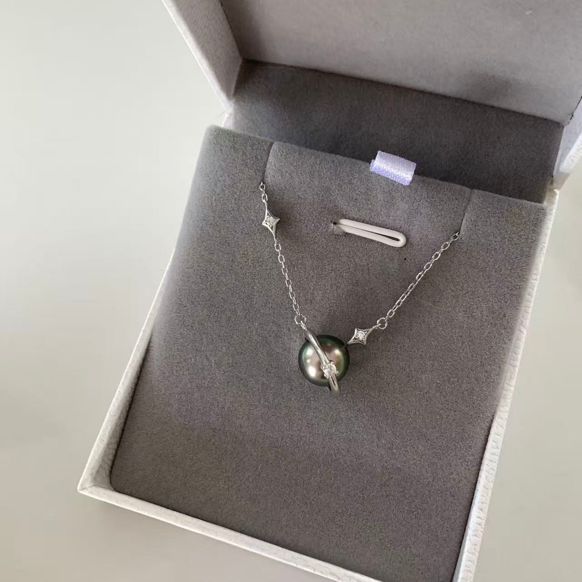 Tahitian Pearl Little Planet Necklace
