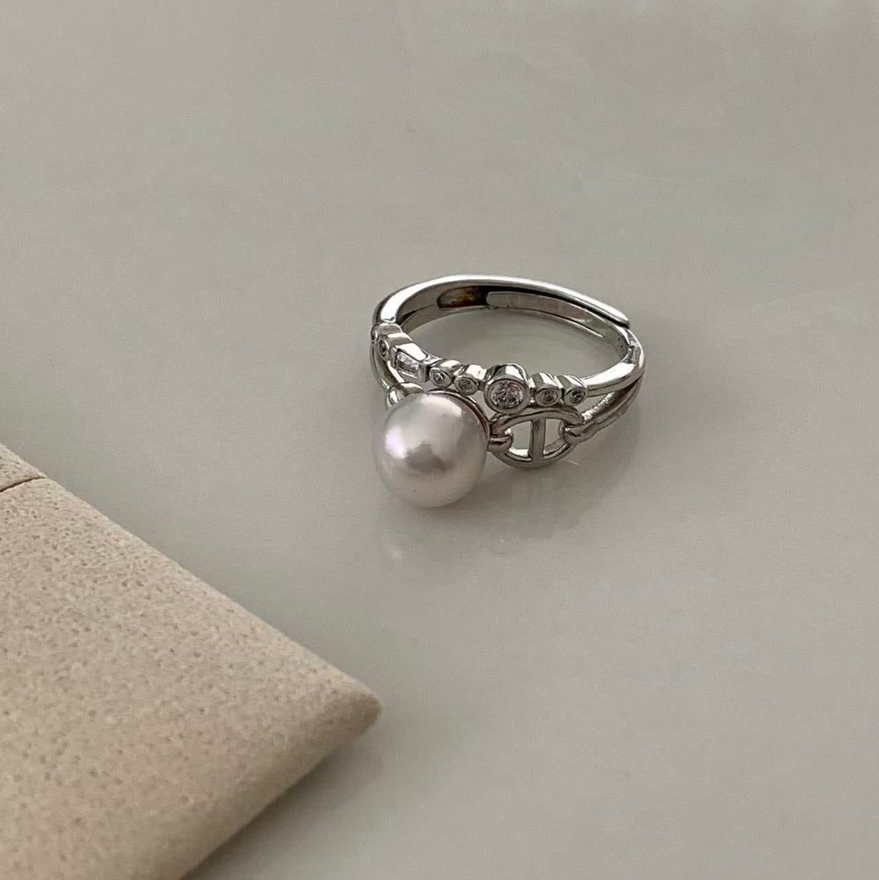Bubble Akoya Pearl Ring