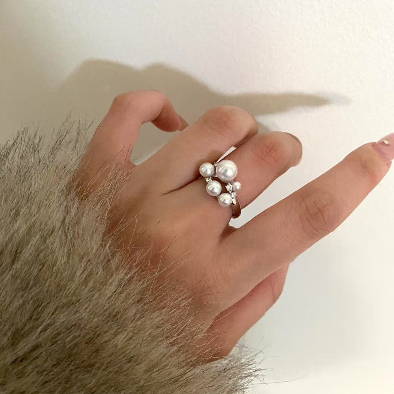 4-7mm Popcorn Aurora Freshwater Pearl Ring FRS4700