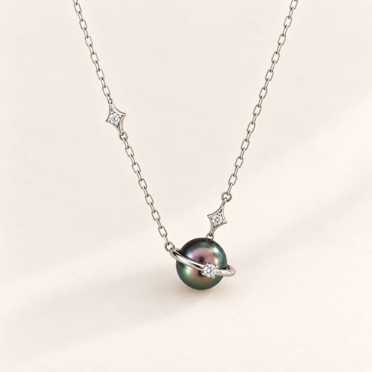 Tahitian Pearl Little Planet Necklace