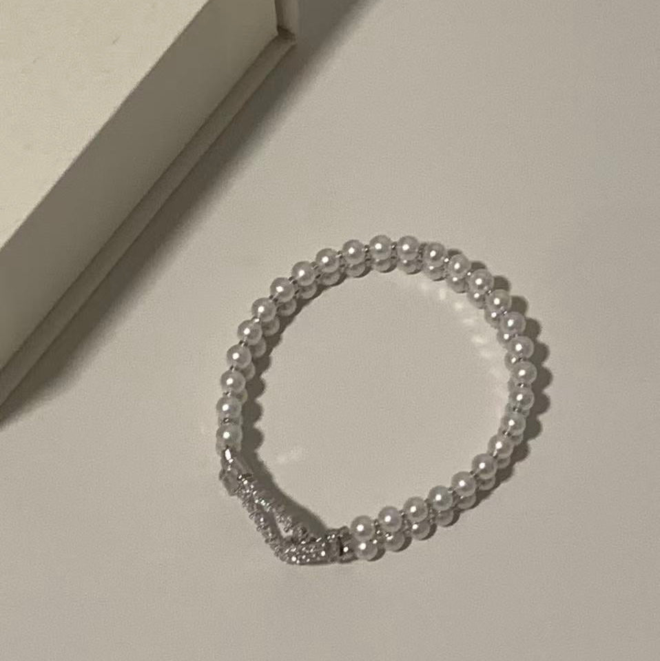 (Pre-order) 4-4.5mm Aurora Double-Row Freshwater Pearl Bracelet