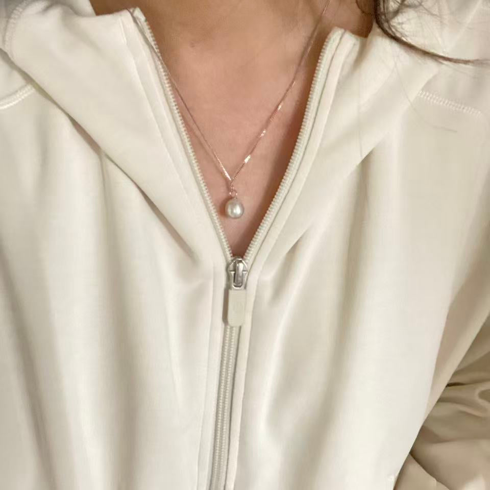 18K White Gold Simple Australian South Sea Pearl Necklace