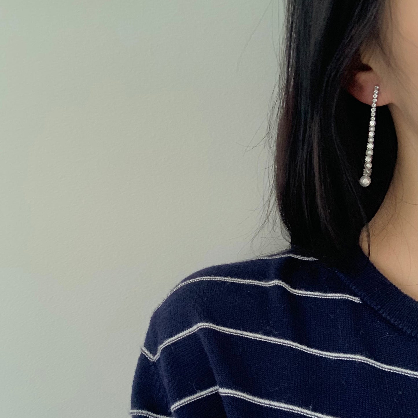 3.5-6mm Multi-pearl Tassel Earrings