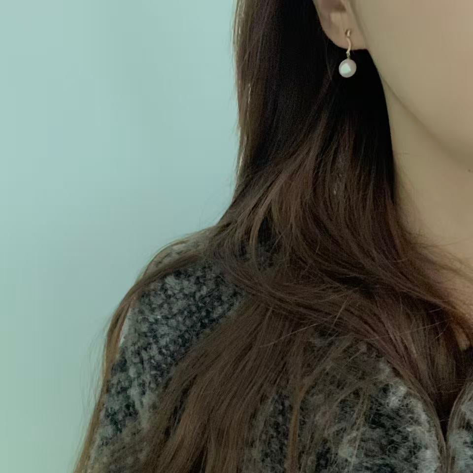 18K Gold Akoya Star and Moon Earrings