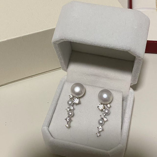3-8mm Starlit Freshwater Pearl Stud Earrings FES3480