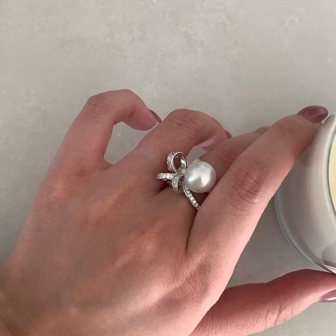 Australian South Sea Pearl Ribbon Ring
