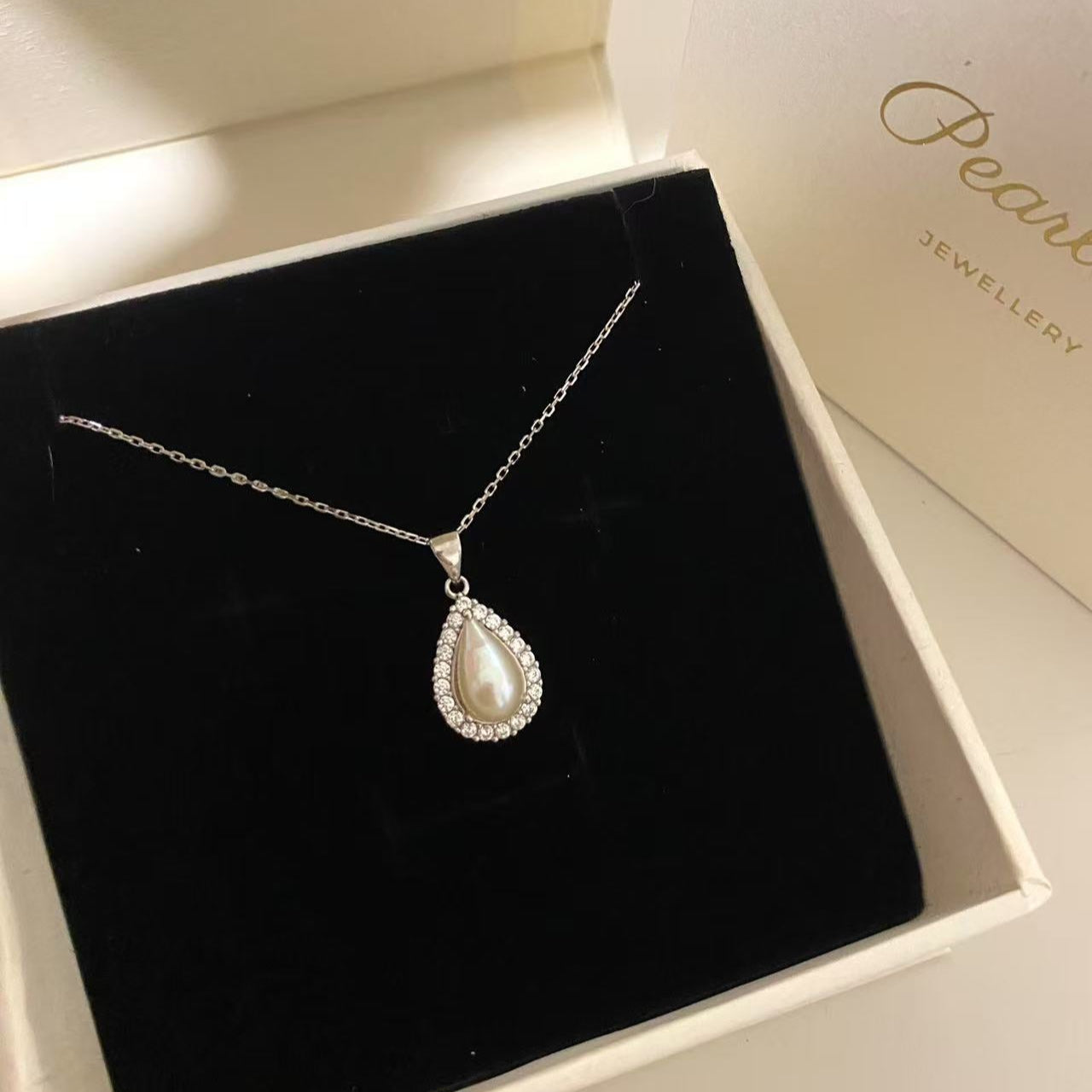 10-13mm Teardrop Freshwater Pearl Necklace FNS1013