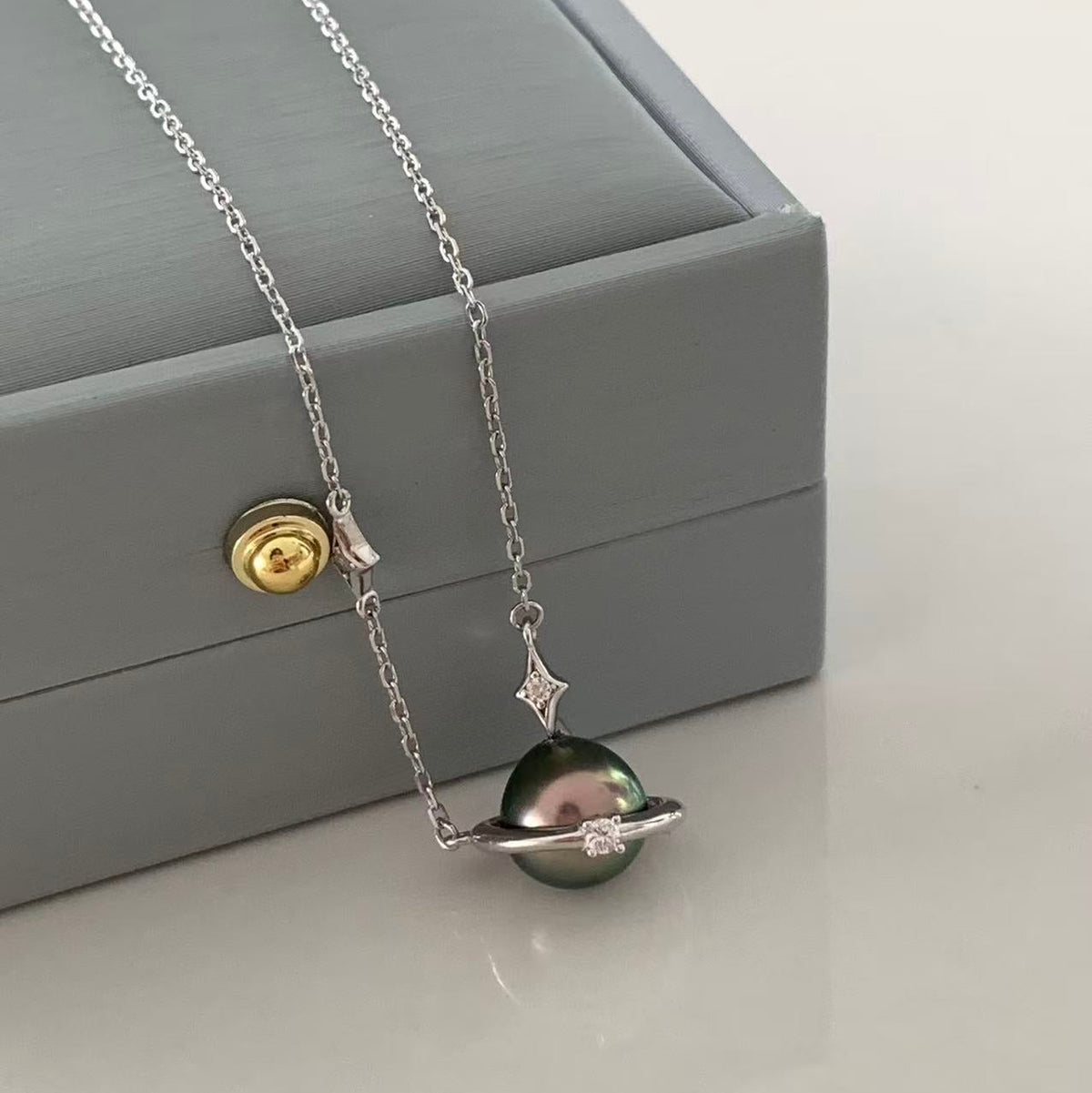 Tahitian Pearl Little Planet Necklace