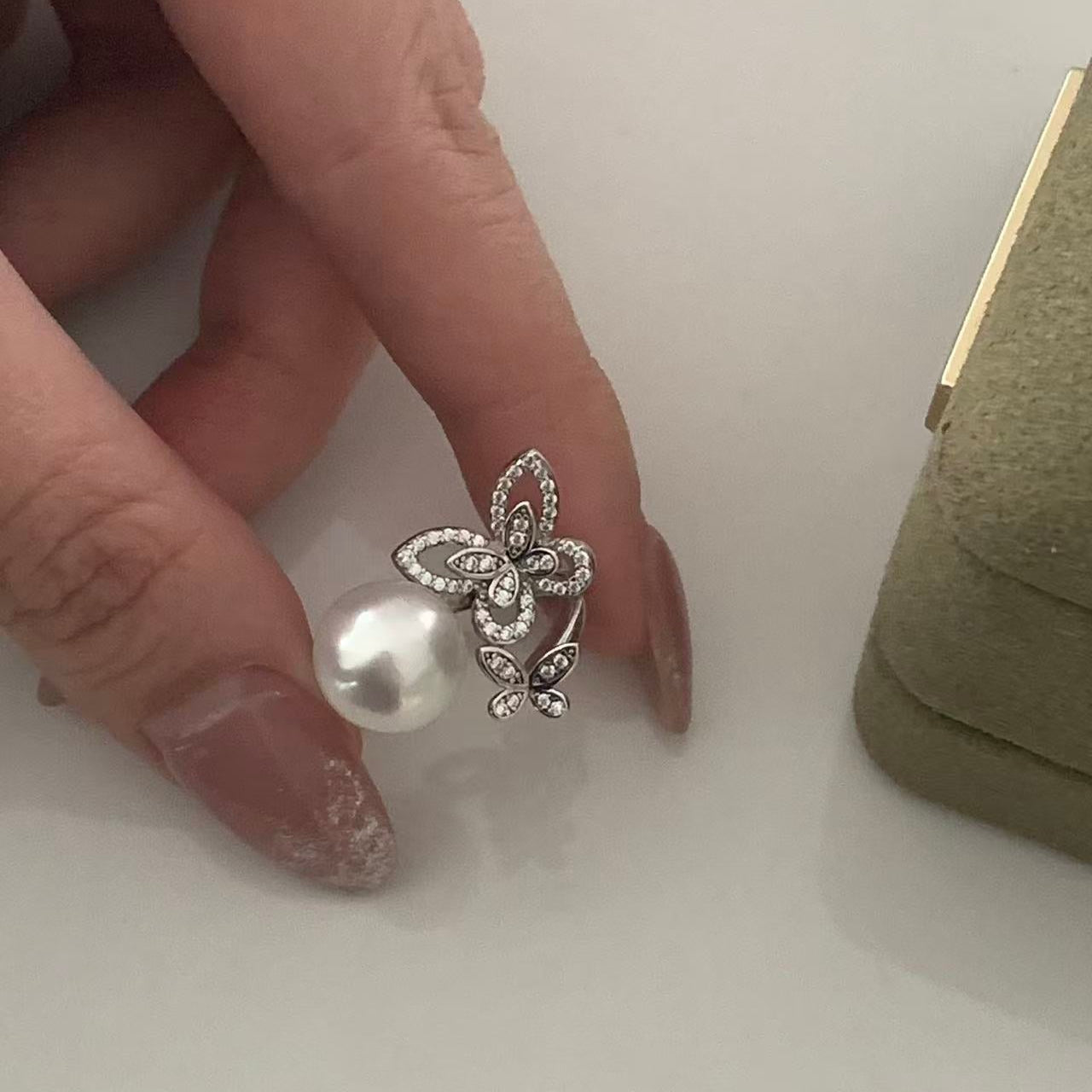 10-11mm Twin Butterfly Australian South Sea Pearl Ring