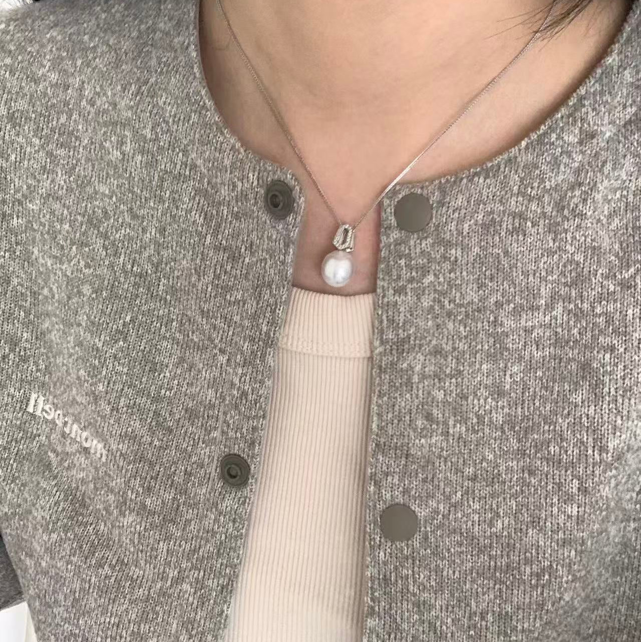 14-15mm Small Shield Australian South Sea Pearl Necklace