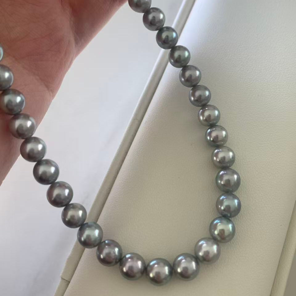 6-6.5mm Sky Mirror Akoya Gray Pearl Necklace