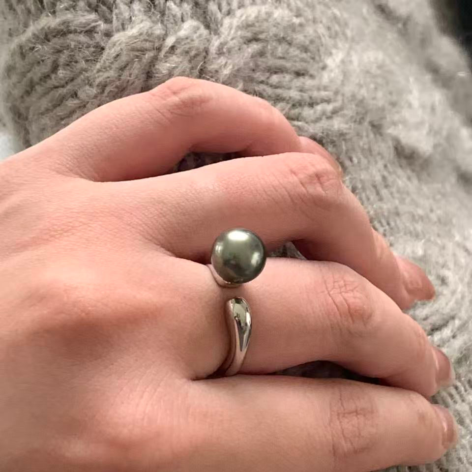 9mm Tahitian Pearl Statement Ring