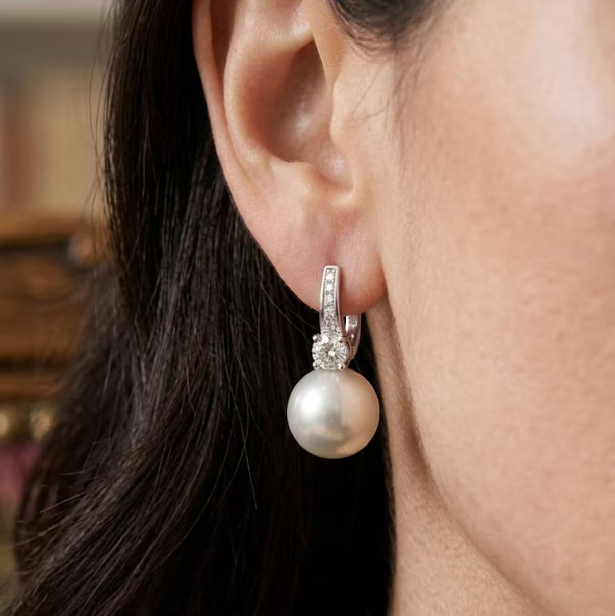 10-11mm Freshwater Pearl Aurora Ear Cuffs