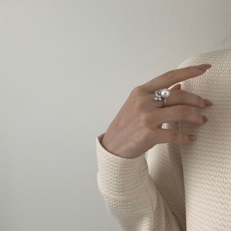 10-11mm Australian South Sea Pearl Blossom Ring