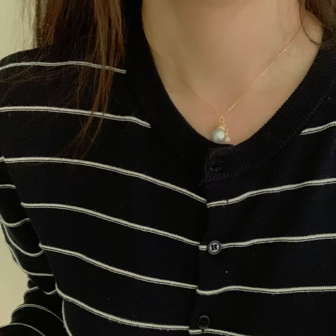 Christmas Limited Edition - Gold Star Australian South Sea Pearl Necklace