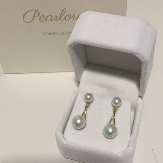 Cross-over Freshwater Pearl Earrings FESG0687