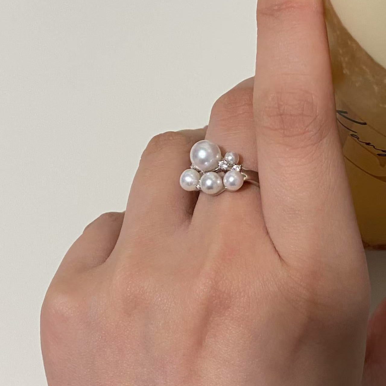 4-7mm Popcorn Aurora Freshwater Pearl Ring FRS4700