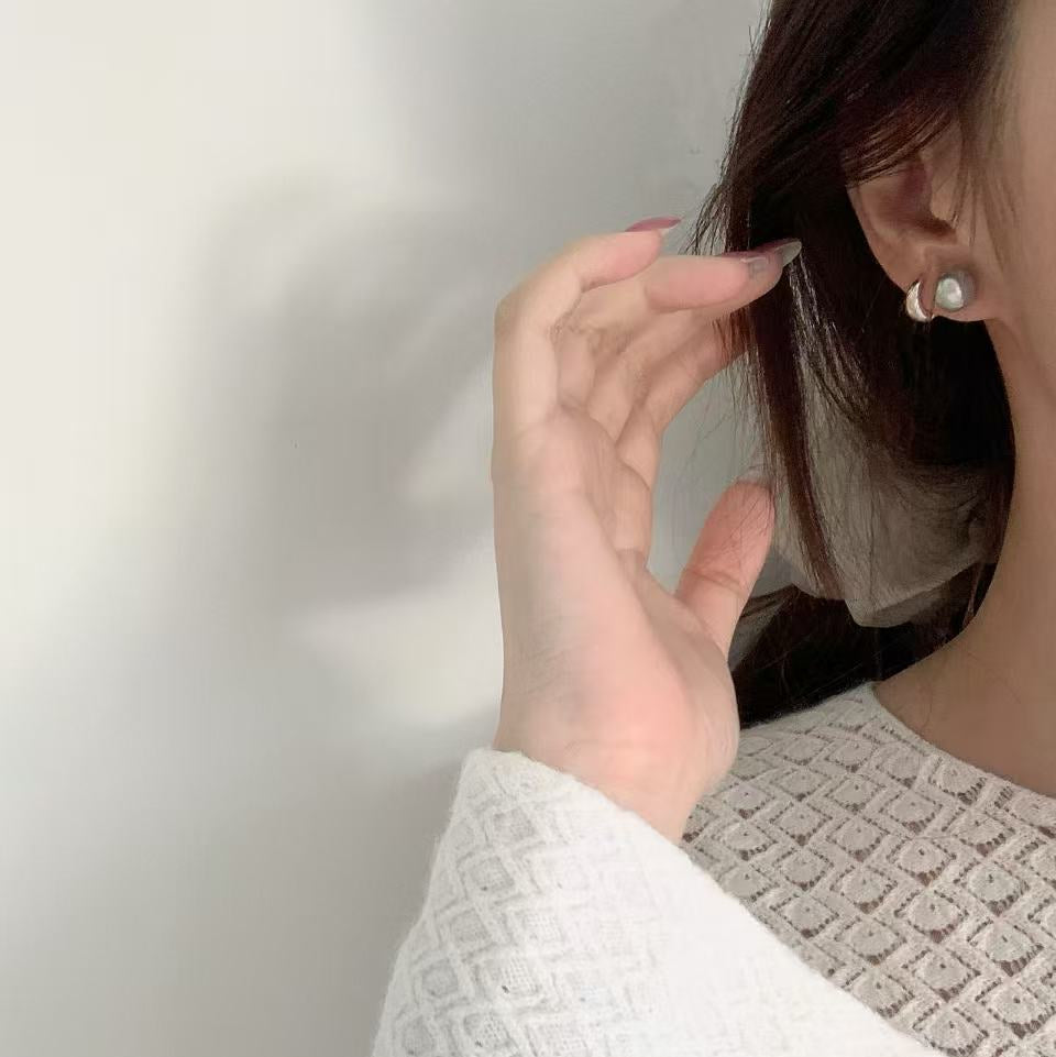 9-9.5mm Akoya Madama Pearl Stud Earrings