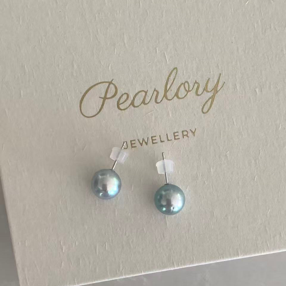 9-9.5mm Akoya Madama Pearl Stud Earrings