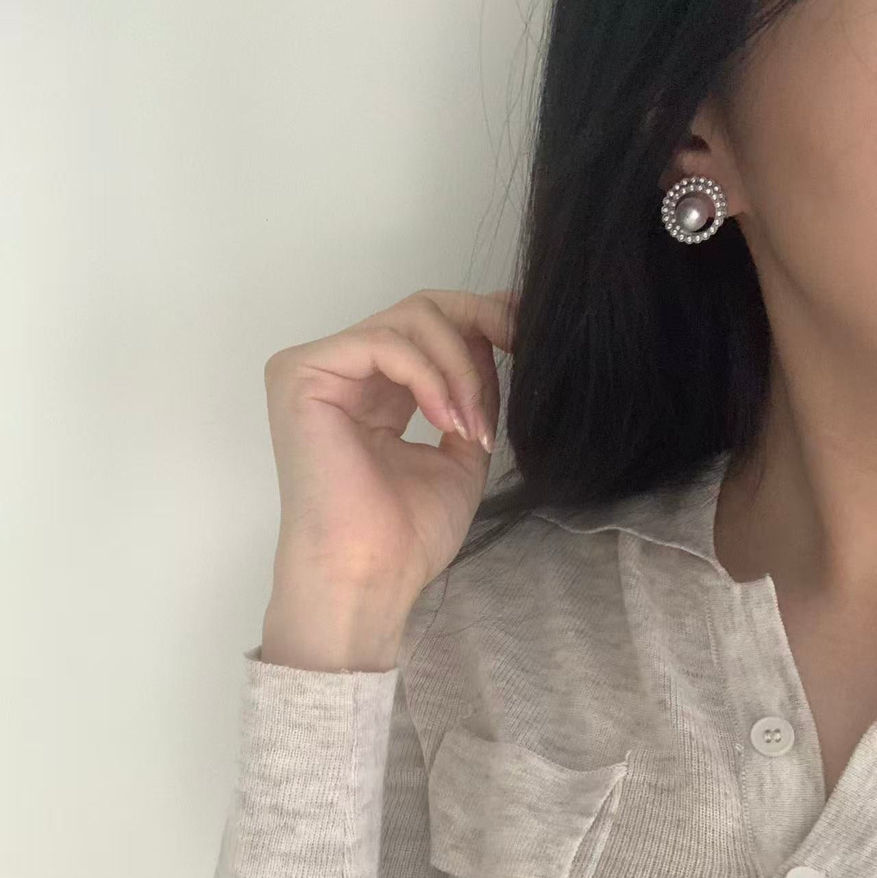 9.3mm Donut Australian South Sea Pearl Earrings SES9300