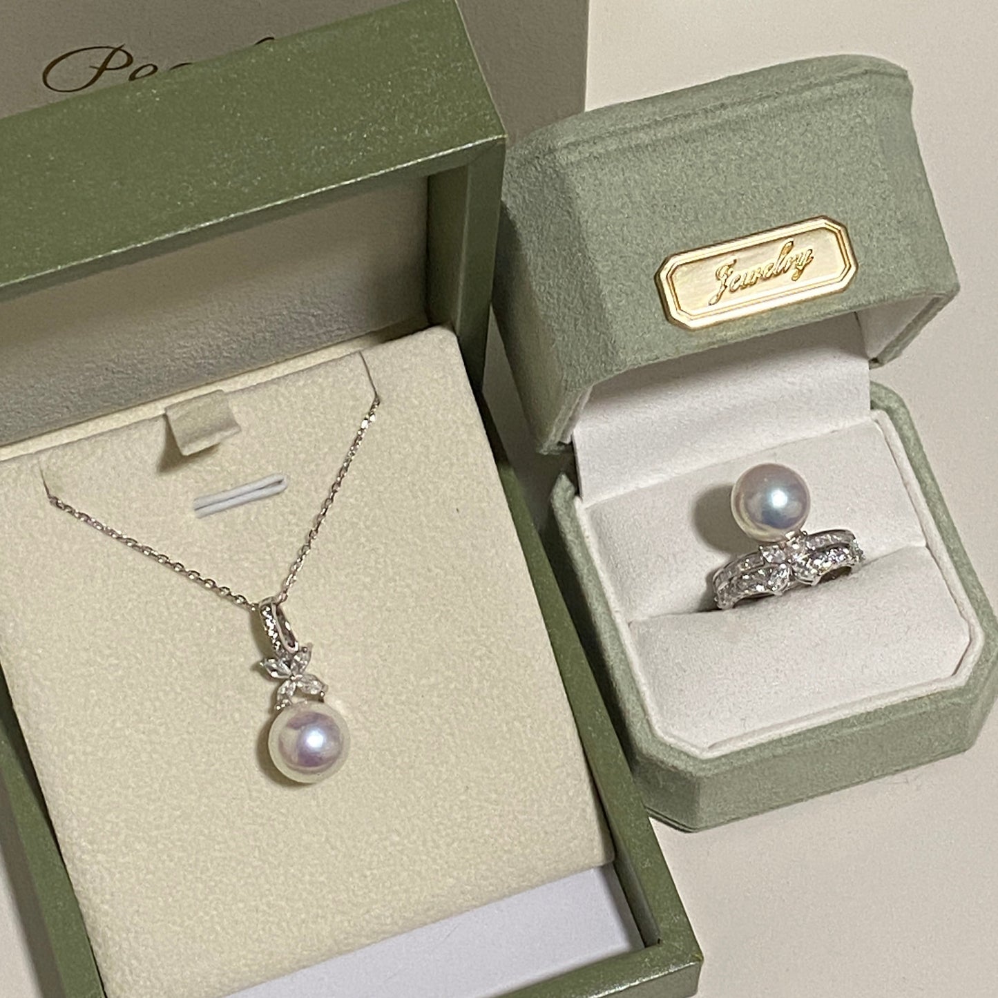 10-11mm Lucky Clover Aurora Freshwater Pearl Sets FPPS011