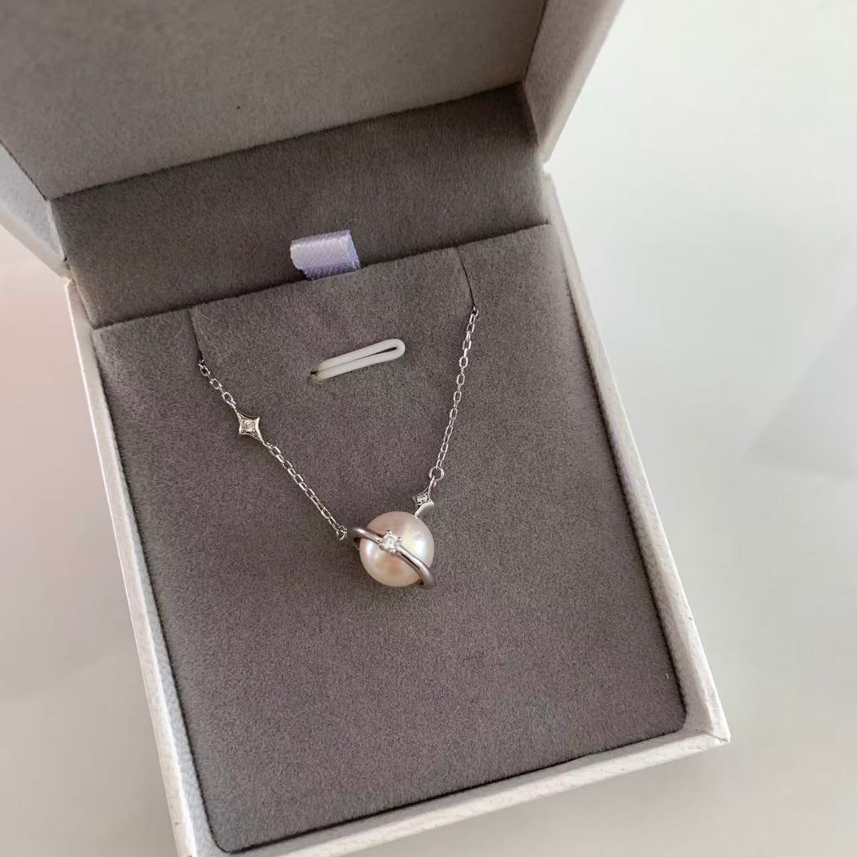 Freshwater Pearl Little Planet Necklace