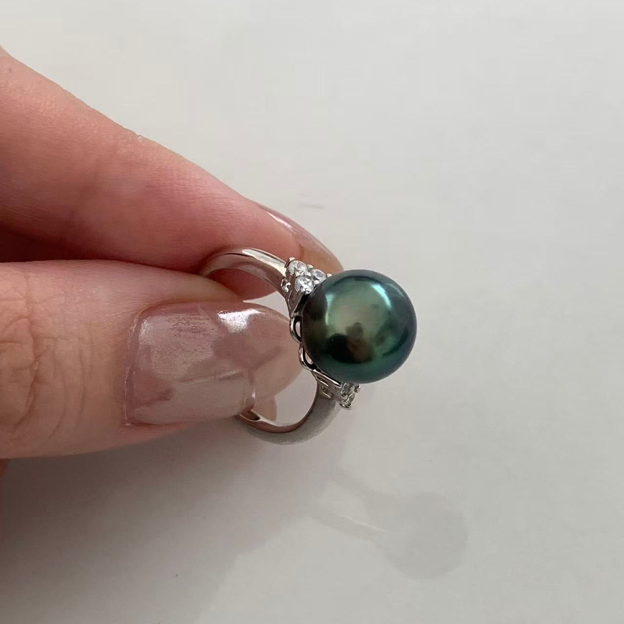 10-11mm Simple Tahitian Pearl Ring
