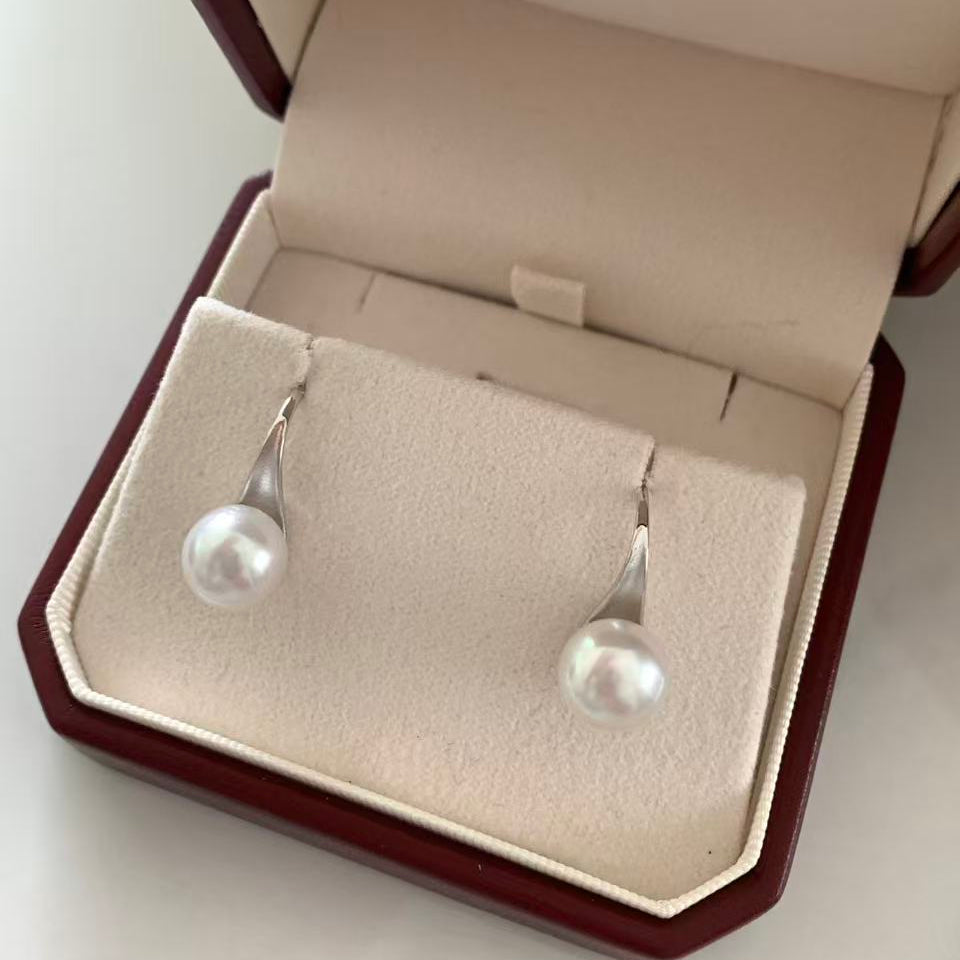 Sterling Silver South Sea Pearl High Heel Earrings