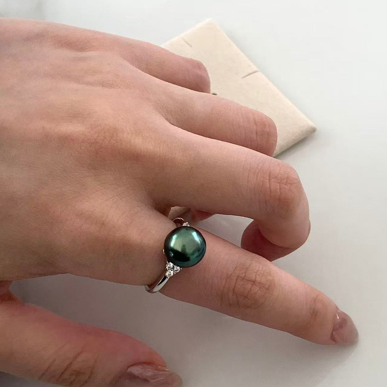 10-11mm Simple Tahitian Pearl Ring