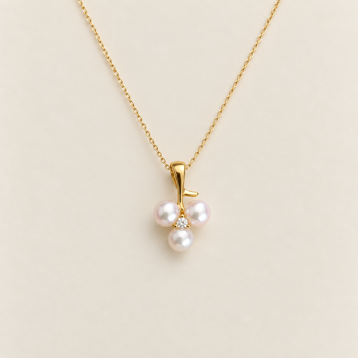 5-5.5mm Akoya Little Cherry Pearl Necklace (Silver/Gold)
