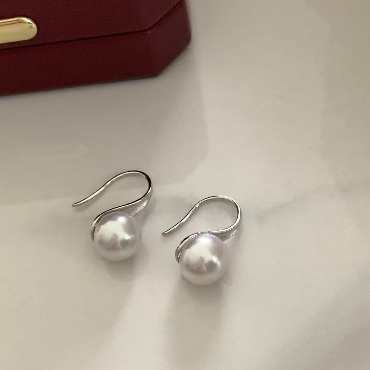 Sterling Silver South Sea Pearl High Heel Earrings