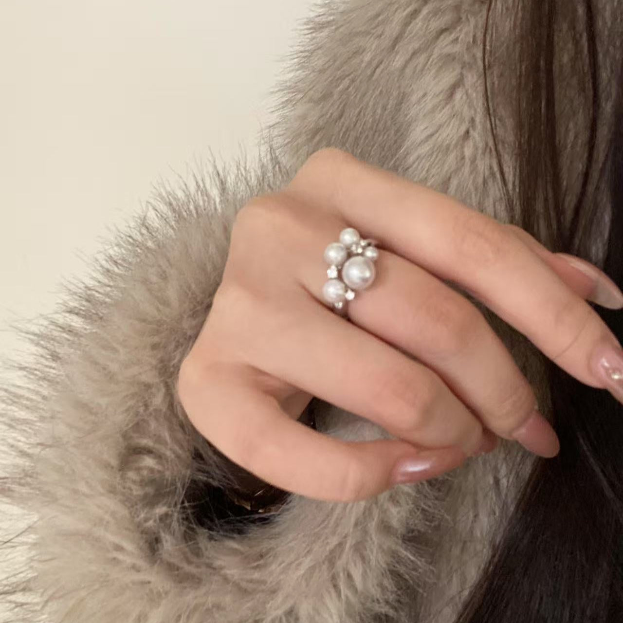 4-7mm Popcorn Aurora Freshwater Pearl Ring FRS4700