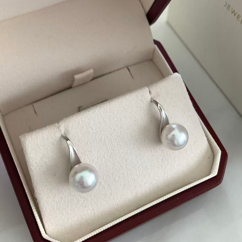 Sterling Silver South Sea Pearl High Heel Earrings
