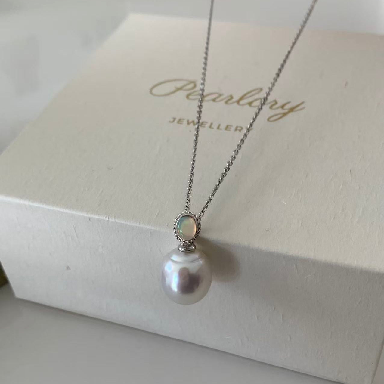 11-13mm Opal & Australian South Sea Pearl Necklace