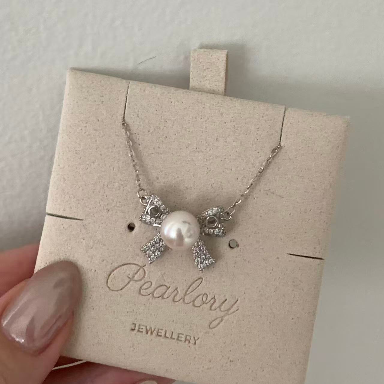 8mm Butterfly Bow Akoya Pearl Necklace