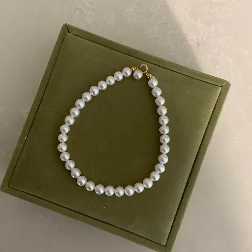 18K Gold Light Bulb Freshwater Pearl Bracelet